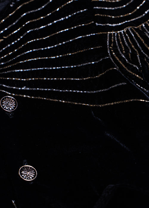 Black Velvet Jodhpuri Baby Suit