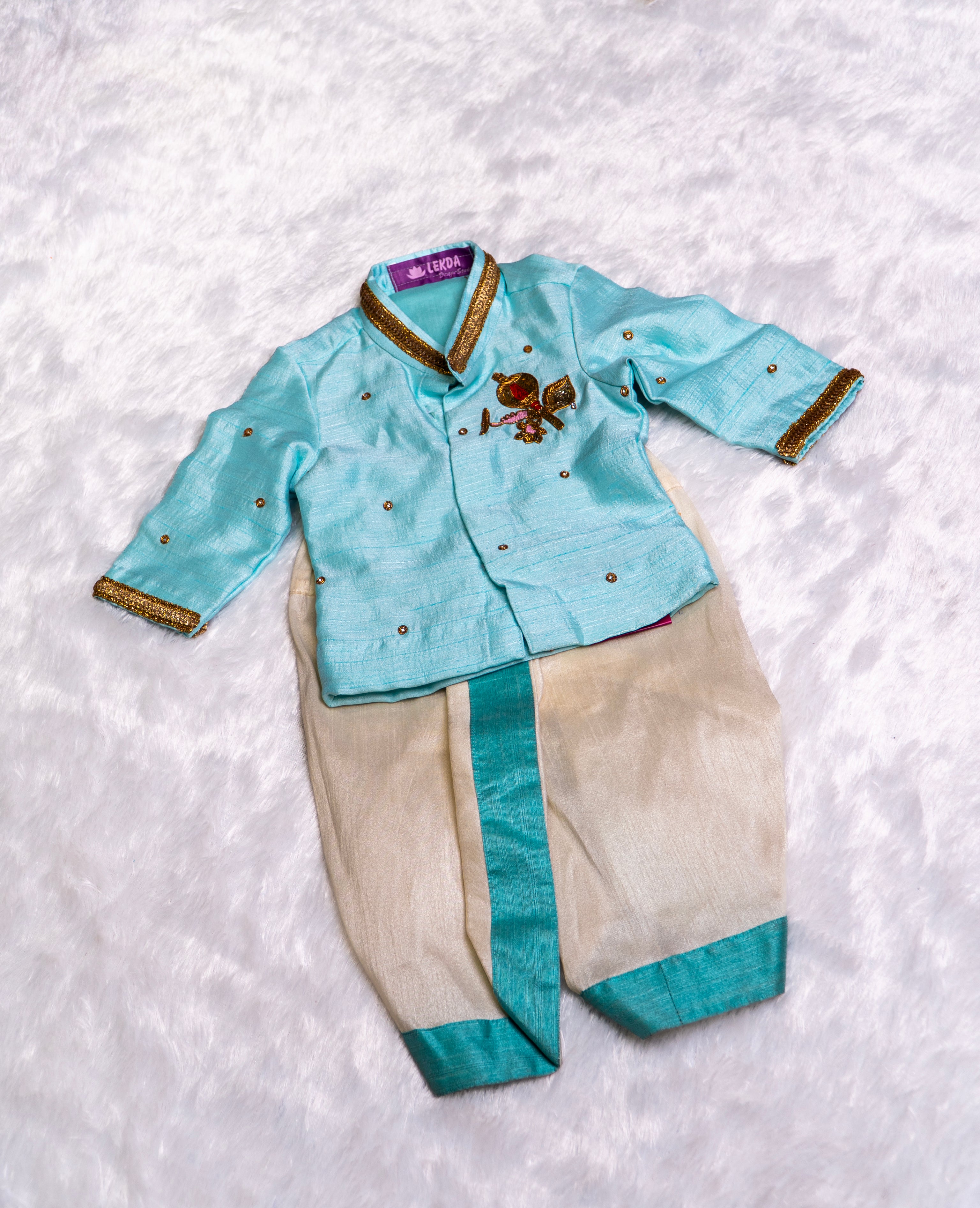 Sea Green Silk Kurta Pajama Set